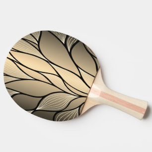 Raquette De Ping Pong Antique Gold Creative Leave Motif