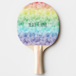 Raquette De Ping Pong Aquarelle Rainbow