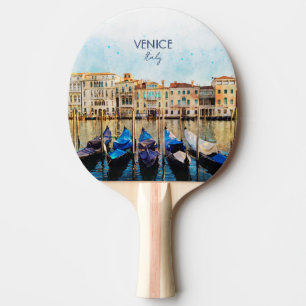 Raquette De Ping Pong Aquarelle VENEZIA VENICE - Italie souvenir de voya