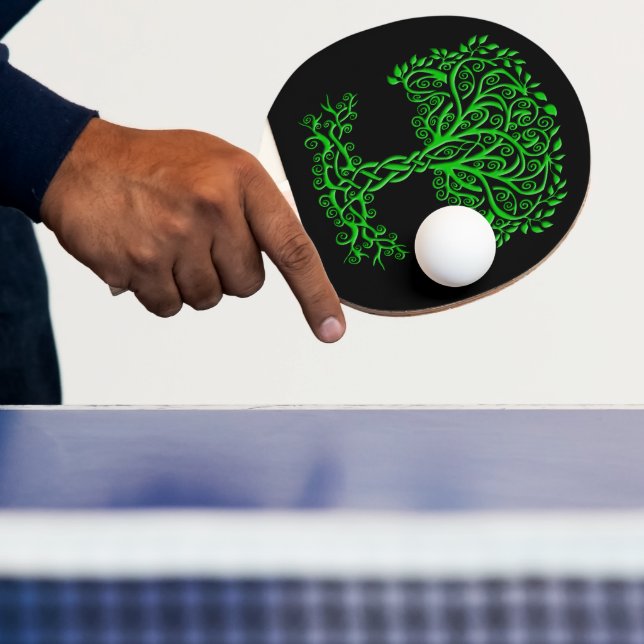 Raquette De Ping Pong Arbre Celtique Vert De Vie (Insitu)