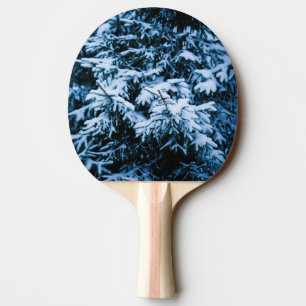 Raquette De Ping Pong Arbre de Noël hivernal neige