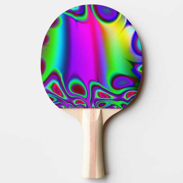Raquette De Ping Pong Arc-en-ciel psychédélique (Dos)