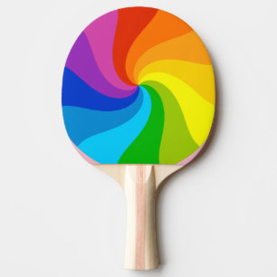 Raquette De Ping Pong Arc-en-ciel tordu