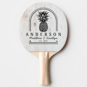 Raquette De Ping Pong Arche de mariage en bois peint blanc en forme de a