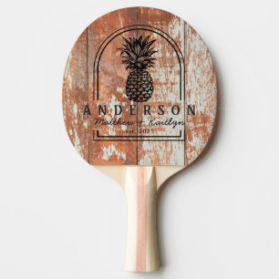 Raquette De Ping Pong Arche de mariage en pin et bois de grange usé avec