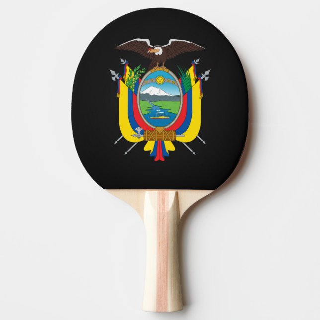 Raquette De Ping Pong Armoiries de l'Équateur (Devant)