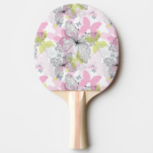 Raquette De Ping Pong Arrière - plan avec le papillon