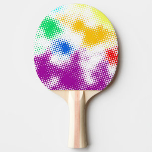 Raquette De Ping Pong Arrière - plan coloré tramé aléatoire