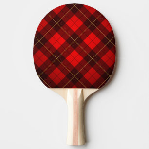 Raquette De Ping Pong Arrière - plan de tartan de Wallace
