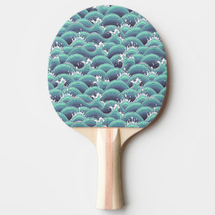 Raquette De Ping Pong Arrière - plan décoratif de vague de mer