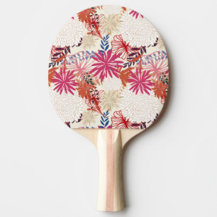 Raquette De Ping Pong Arrière - plan floral 3