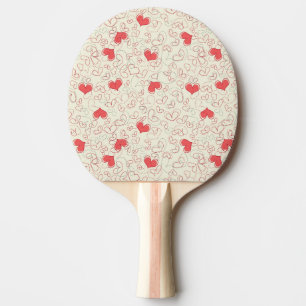Raquette De Ping Pong Arrière - plan mignon de coeurs