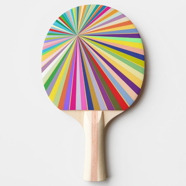 Raquette De Ping Pong Arrière - plan rayé frais (Devant)