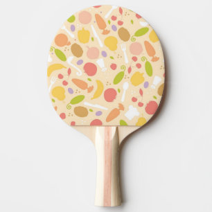 Raquette De Ping Pong Arrière - plan végétarien de motif de cuisine