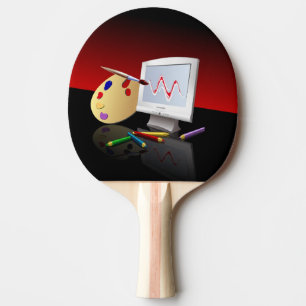 Raquette De Ping Pong Art graphique
