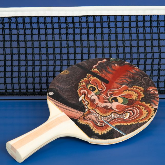 Raquette De Ping Pong Art japonais Yokai Oni King Shutendoji (Insitu)