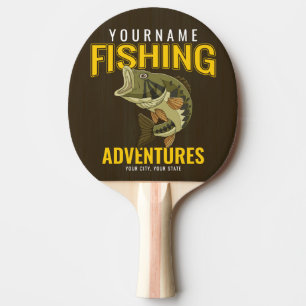 Raquette De Ping Pong Aventures de pêche personnalisées Basse Pêcheur 