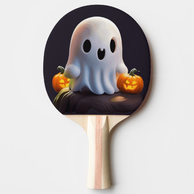 Raquette De Ping Pong Baby Ghost Déplaisant mignon caractère Halloween (Devant)