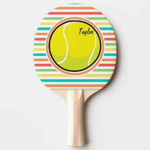 Raquette De Ping Pong Bal De Tennis ; Bright Rainbow Strips