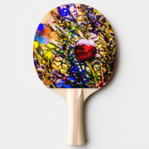 Raquette De Ping Pong Ball rouge Noël