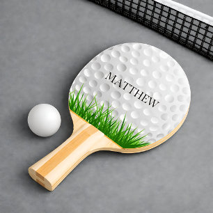 Raquette De Ping Pong Balle de golf dans l'herbe personnalisée