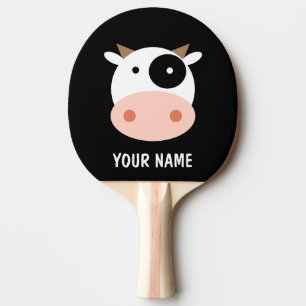 Raquette De Ping Pong Bande dessinée de vache mignonne jeu de ping-pong