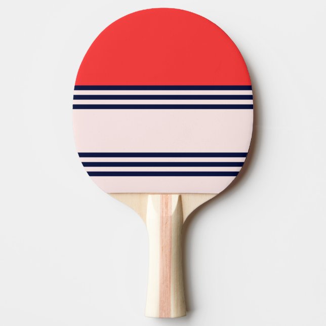 Raquette De Ping Pong Bande rouge rétro (Devant)