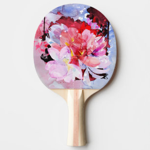 Raquette De Ping Pong Beau bouquet des fleurs