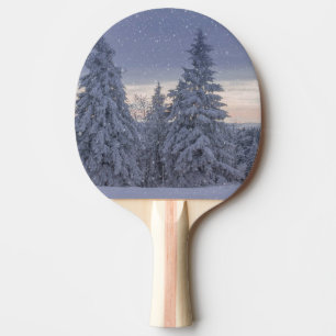Raquette De Ping Pong Beau paysage hivernal comme il neige