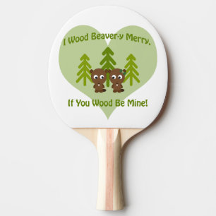Raquette De Ping Pong Beavery du bois joyeuse si vous le bois être mien