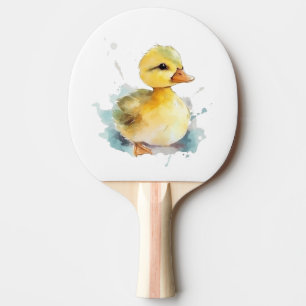 Raquette De Ping Pong Bébé Canard Aquarelle Ping Paddle
