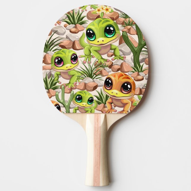Raquette De Ping Pong Bébé Geckos jote personnages de dessin (Devant)