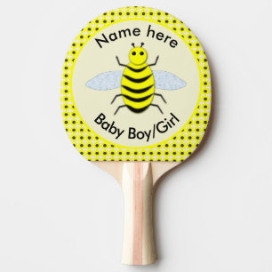 Raquette De Ping Pong Bébé jaune mignon abeille Genre Révéler Neutre Per