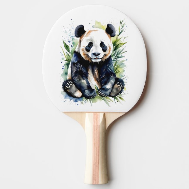 Raquette De Ping Pong Belle aquarelle Panda Bear (Devant)