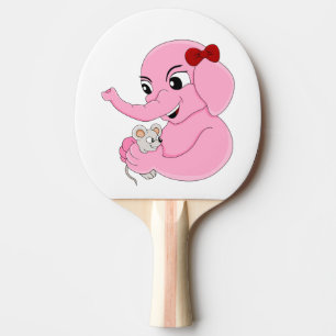 Raquette De Ping Pong Belle fille éléphante dessin animé ping pong paddl