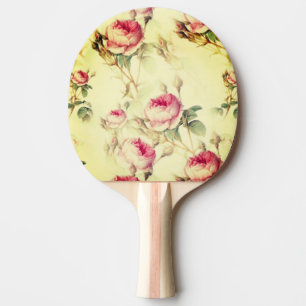 Raquette De Ping Pong Belle florale Vintage