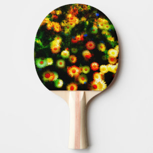 Raquette De Ping Pong Belles raquettes de ping-pong aux fleurs néon