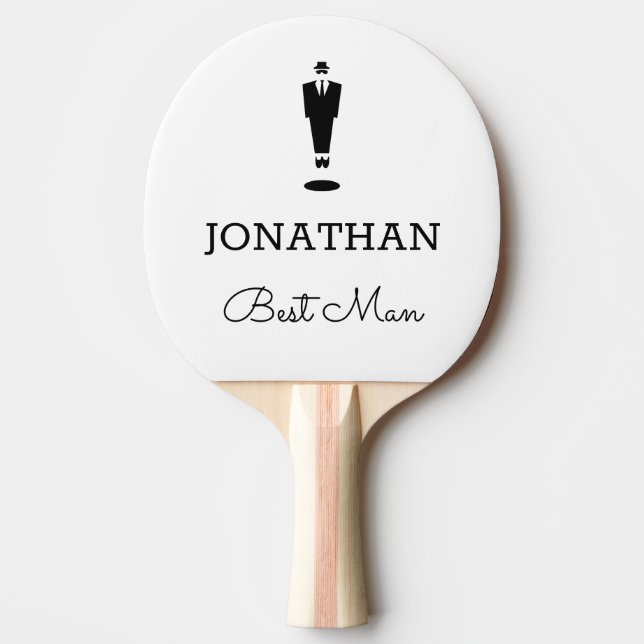 Raquette De Ping Pong Best Man Gift Wedding Party Custom Personalized (Devant)