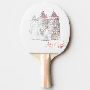 Raquette De Ping Pong Biélorussie Mir Castle Architecture croquis