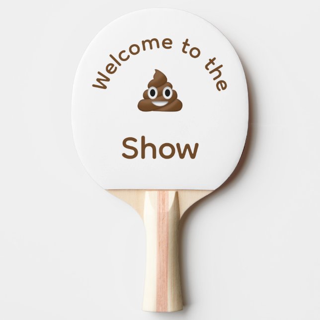 Raquette De Ping Pong Bienvenue au Poo Emoji Show Funny (Devant)