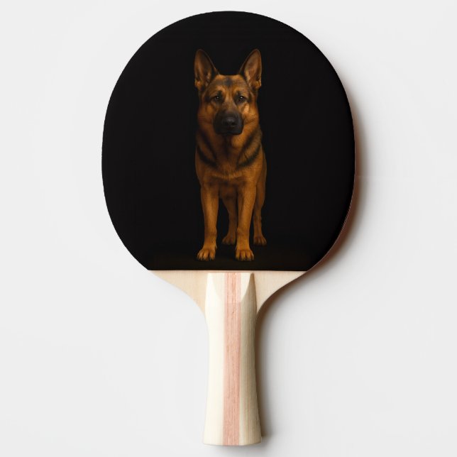 Raquette De Ping Pong Black 4 Luxe ping pong paddle, German Shepherd (Dos)
