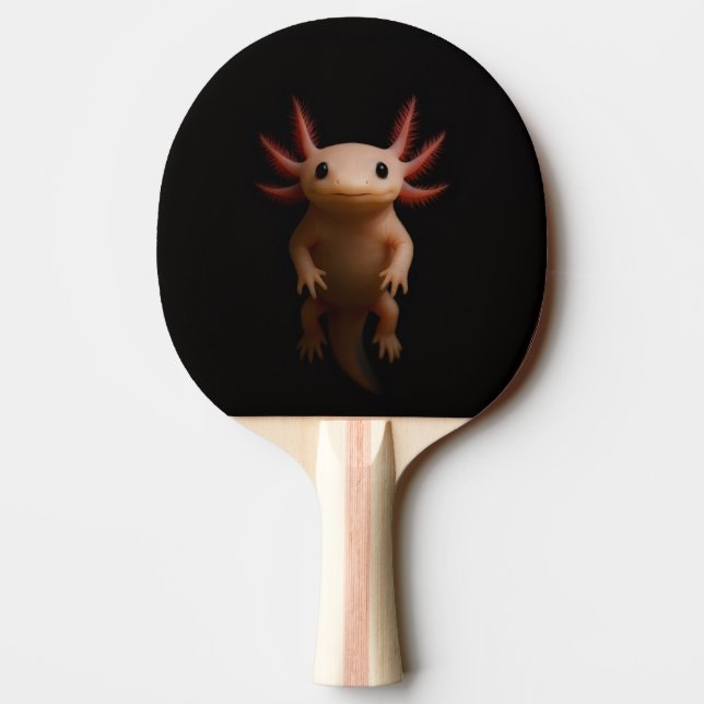 Raquette De Ping Pong Black 4 Luxe ping pong paddle, Mexican Axolotl (Dos)