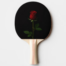 Black 4 Luxe ping pong paddle, Velvet Red Rose