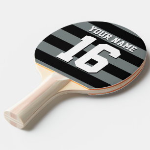 Raquette De Ping Pong Black Charcoal Team Jersey Preppy Stripe