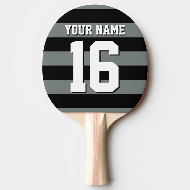 Raquette De Ping Pong Black Charcoal Team Jersey Preppy Stripe (Devant)