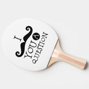 Raquette De Ping Pong Black Je te moustache une question