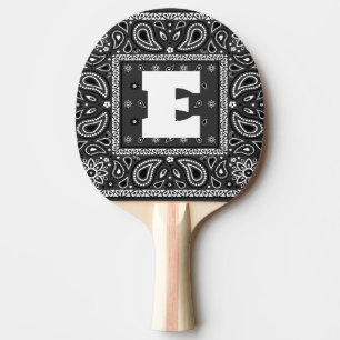 Raquette De Ping Pong Black Paisley Bandana Anniversaire Hip hop Rap Éca
