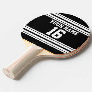 Raquette De Ping Pong Black White Team