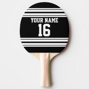 Raquette De Ping Pong Black White Team