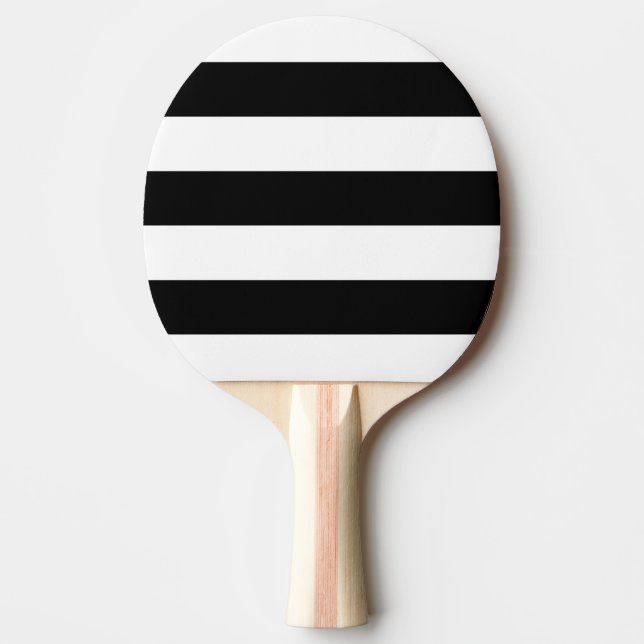 Raquette De Ping Pong Blanc moderne, bande noire (Devant)